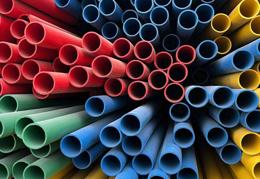 straight_mdpe_pipes_on_white_background_colorful straight_mdpe_pipes_on_white_background_colorful